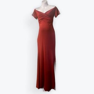 Elegant Off-Shoulder Maternity Dress